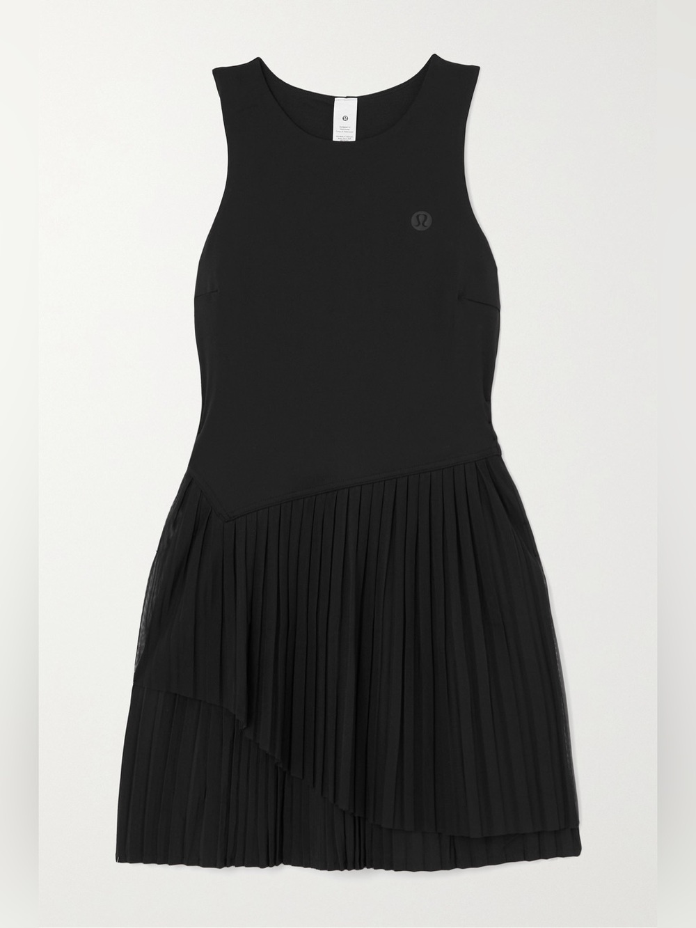 lululemon athletica Black High-Low Pleated Athletic Dress